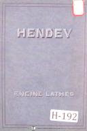 Hendey-Barber Colman-Hendey 9\" x 24\" Tool and Gage-Makers Lathe, Parts Lists Manual-9\" x 24\"-06